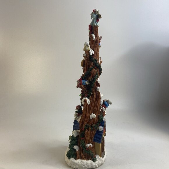 Vintage Christmas Mouse Mice Tree Decor Music Lighted Yule Tree 16" Working - Picture 4 of 7